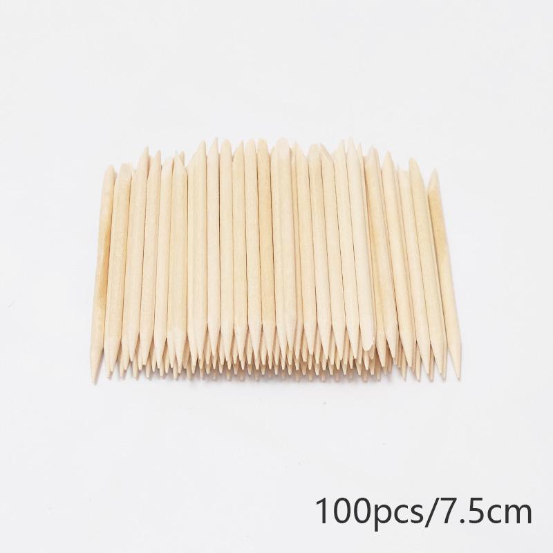 Nail Cuticle Pusher Orange Wood Sticks Nail Manicures Remover Wooden Design Nail Gel Polish Drawing Stick for Nail Art