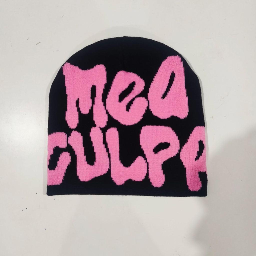Hip Hop Trend Letter Knit Beanie - Unisex Wool Jacquard Hat