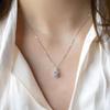 Sapphire Pendant Clavicle Necklace - Women's French Luxury Jewelry