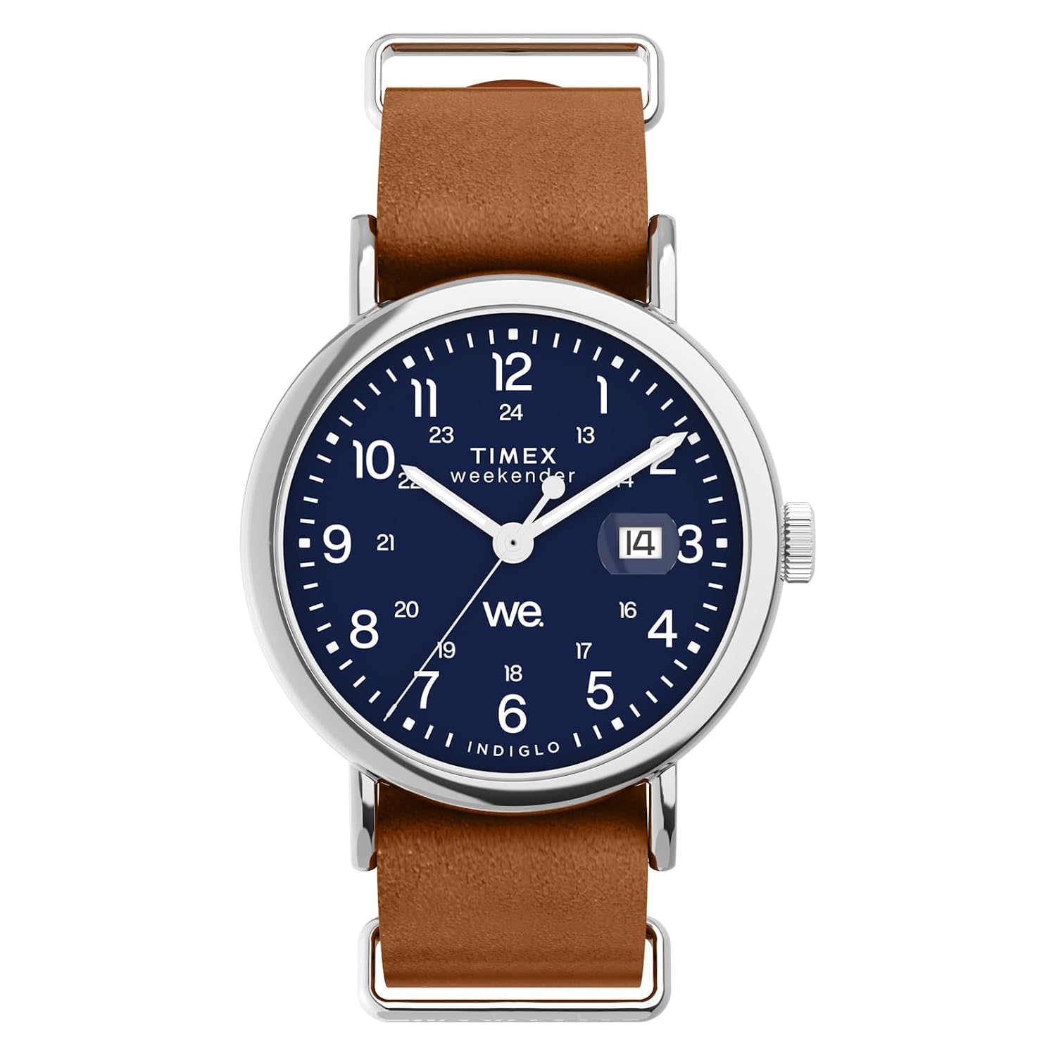 TIMEX Unisex Watch Weekender TW2W86800 Quartz 5 ATM Water Resistant Mineral Glass Navy Dial Brass