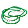 Vintage Vitreous Ice Jade Zhengyang Green Natural Ice Chrysoprase Necklace Agate Sweater Chain