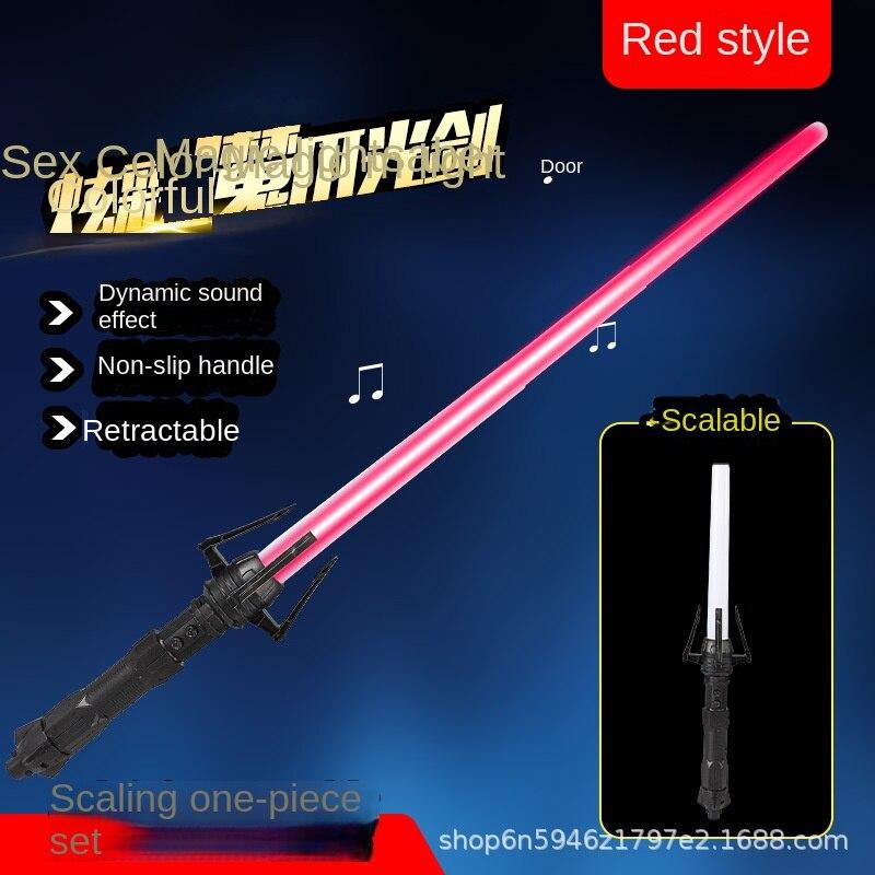 Christmas laser sword Star Wars luminous toy retractable toy Laser stick Flash stick Children's sword