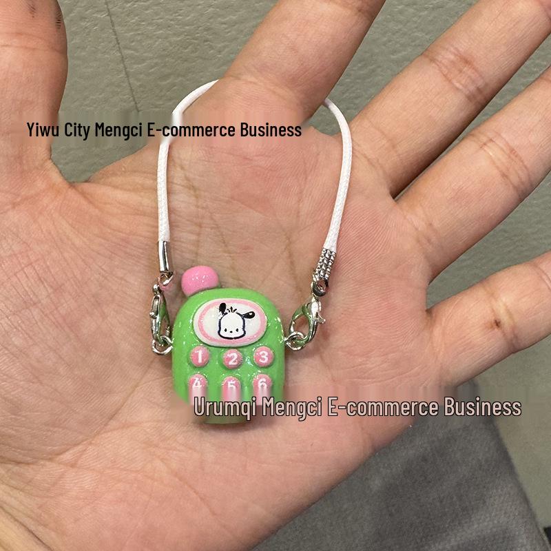 Miniature Bright Color Phone Model for OB11 Doll with Pendant Accessories