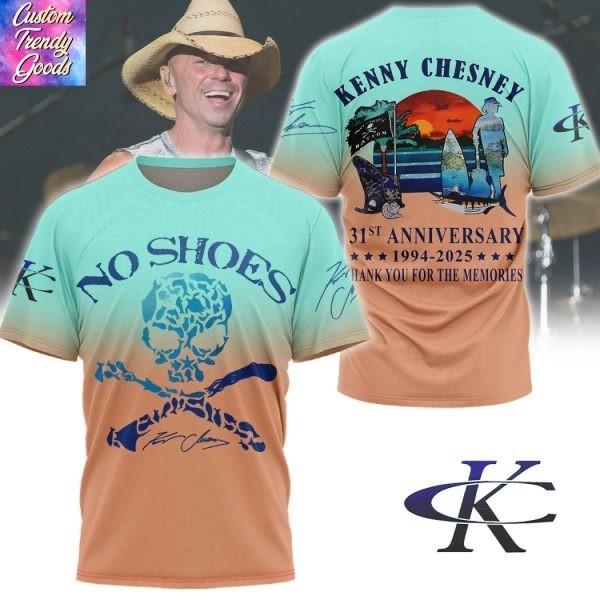 Kenny Chesney 31st Anniversary 1994-2026 Thank You For The Memories 3D T-Shirt XXXL