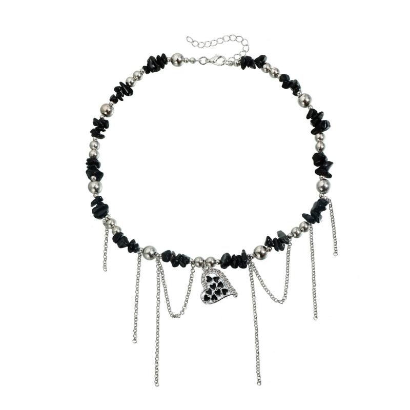 

Регулируемое ожерелье с кисточками в форме сердца, элегантная многослойная цепочка, ювелирное изделие, регулируемая длина, шейная цепочка, подарок для женщин 1