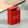 House Decor Retro Kids Toy Red Wooden Mailbox Ornamant Dollhouse Accessories Mail Box Miniature