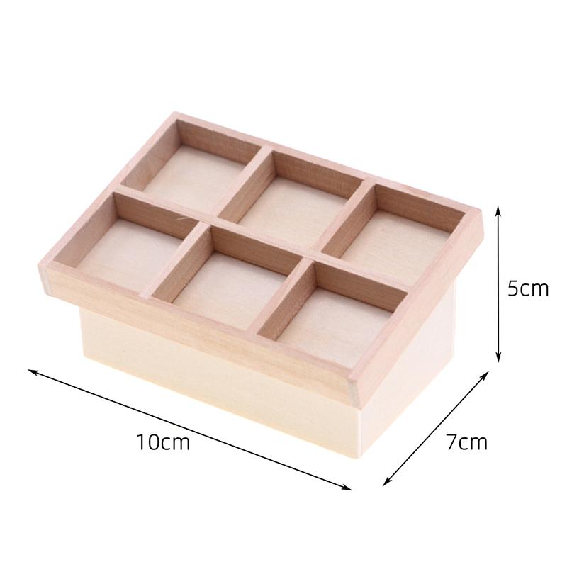 

1:12 Миниатюрных фруктов и овощей для кукольного домика, стеллаж для хранения с шестью ячейками, детские игрушки для ролевых игр, аксессуары для кукольного дома