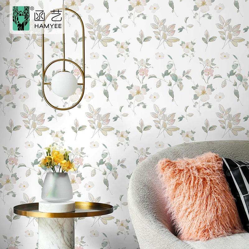 Klebefolie für die Wand - Wasserdichte PVC-Blumenmuster, Verdickte Selbstklebende Heimdekoration, Hintergrund für Schlafzimmerabtrennung