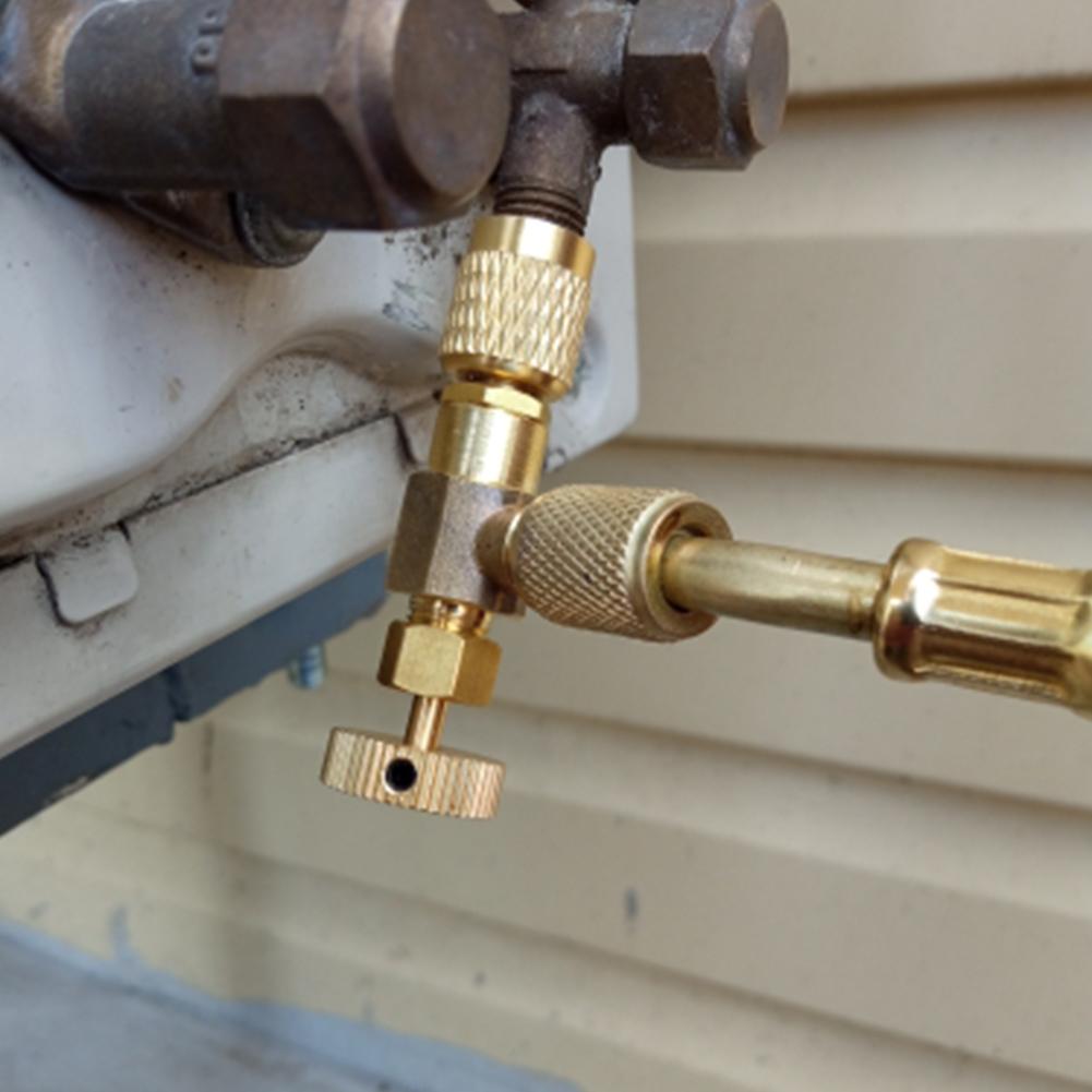 Hot Sale Air Conditioning Refrigerant Safety Valve R410A R22 1/4 " Refrigeration Charging Safety Liquid Adapter Hand Tool Parts