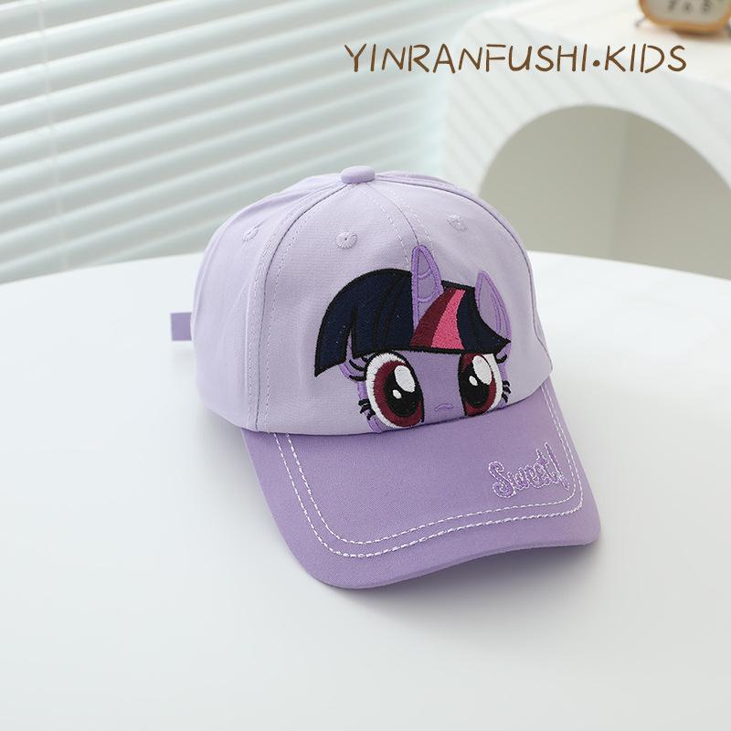 Children's Baseball Cap Girl Spring and Autumn Cute Biqi Soft Girl Sun Protection Baseball Hat Kid