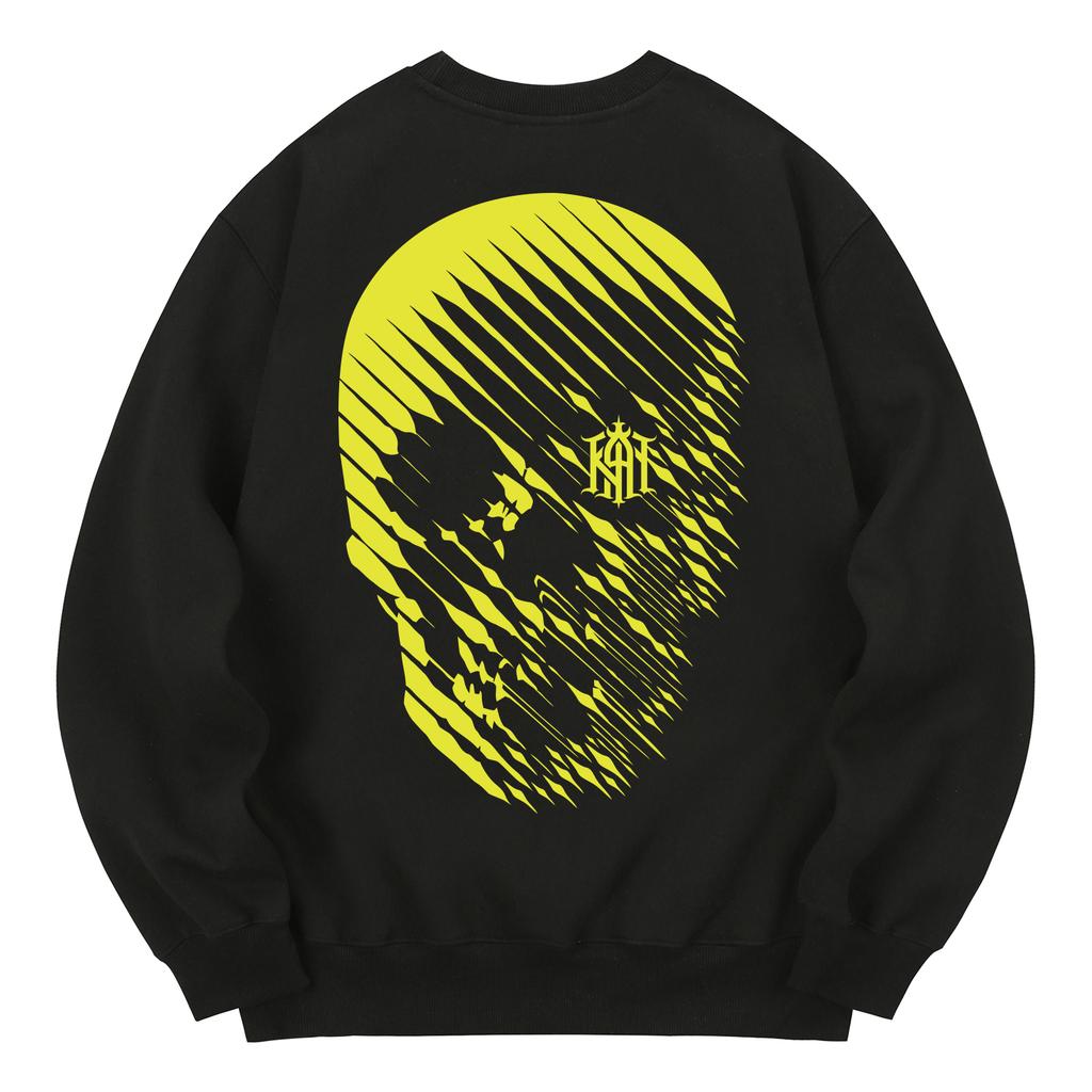 KAN6312 Kmb0144 Skullrain Fleece-Lined Sweatshirt - Black