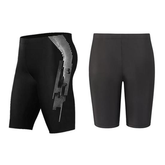 Herren Schwimmshorts Wassersport Oberteil Rundhals Kurzarm Schlanke Passform Elastisch Atmungsaktiv Schnelltrocknend Gestreifte Kniehohe Hose Surfen Waten