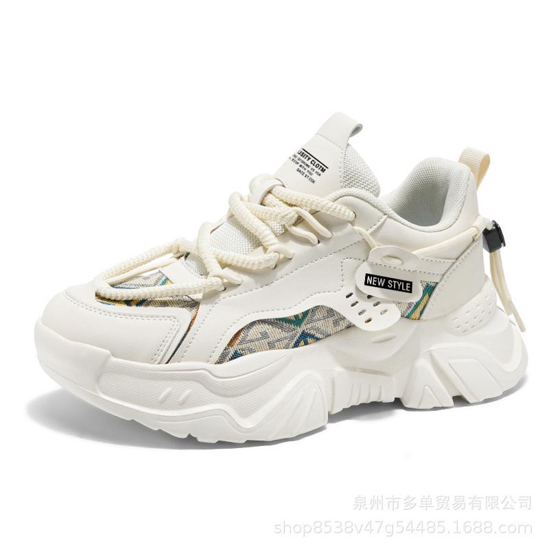 Light luxury new four-season breathable mesh casual thick-soled sports dad trendy shoes