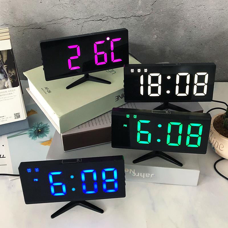 Creative Electronic Clock New Clock LED Smart Electronic Alarm Clock Student Sleep Digital Clock 6615A