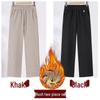 2024 Fashionable High-Waisted Woolen Pants for Middle-Aged & Elderly Women - Elastic Waist, Loose Fit, Plus Size for Autumn/Winter