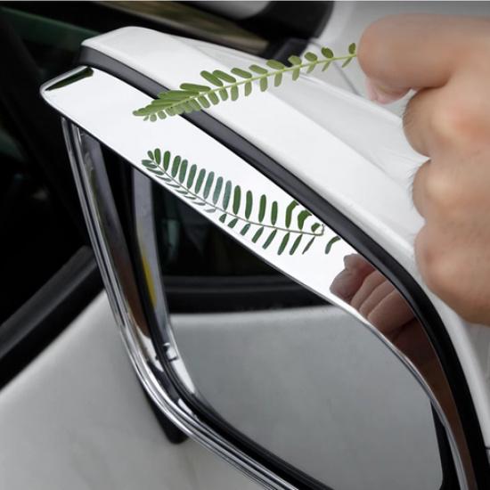 Chrome Side Mirror Rain Eyebrow Cover Trim Accessories For Toyota Tundra 22-2025
