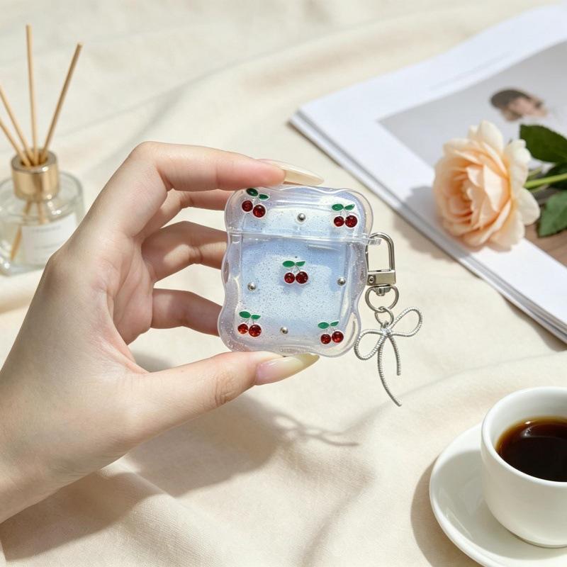 Epoxy red cherry for AirPods 1 /1 protective cover AirPods /pro1 generation Apple earphone protection