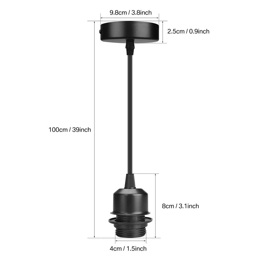 Industrial Pendant Light Kit Edison Retro Pendant E27 Lamp Socket Vintage Pendant Light Cord Mini Ceiling Hanging Light Fixtures
