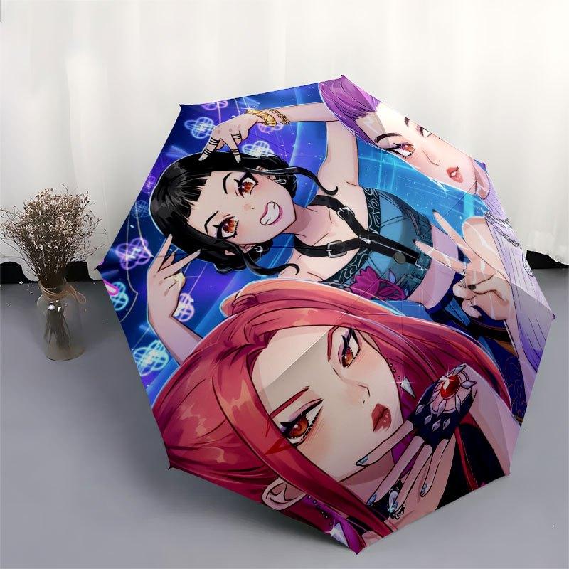 Neon Lights Fashion: Trendy Accessories for Your Style!Umbrella with Cute Design,Portable 3-Fold Compact Umbrella for Men&Women,Valentine's