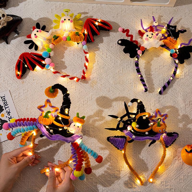 DIY Pumpkin Light-Up Headband Kit for Kids - Halloween Party Costume Prop