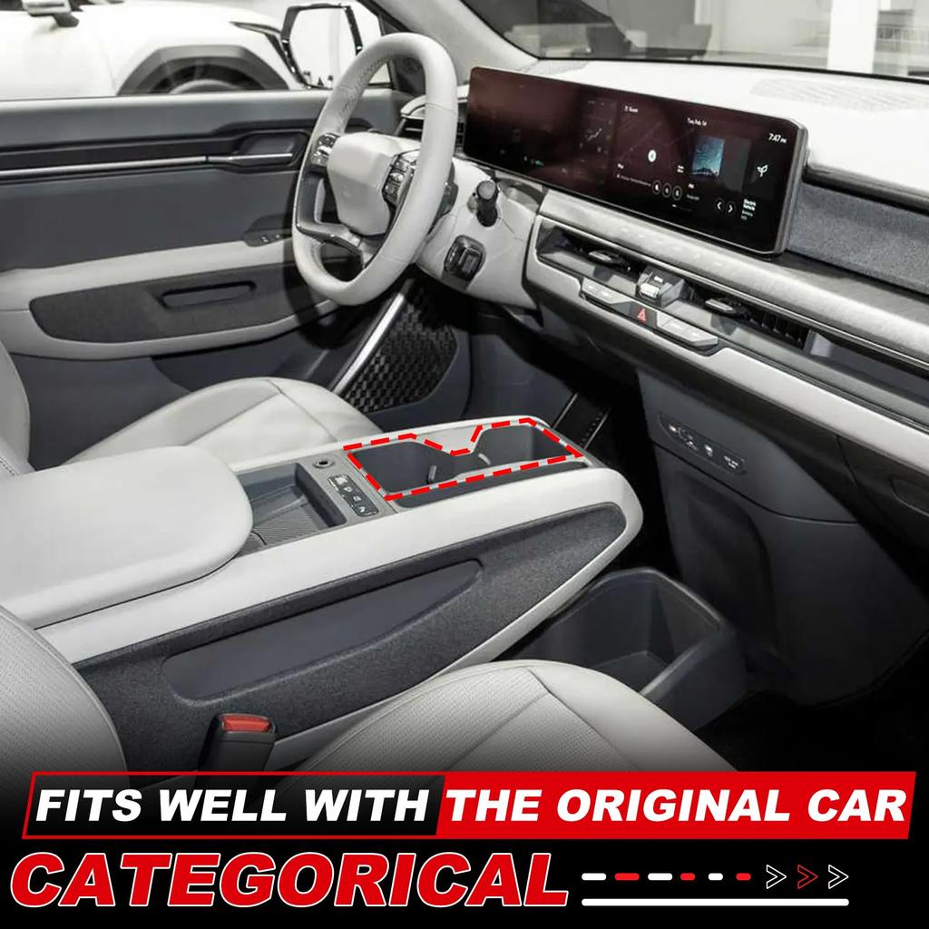 TPE Black Center Console ert Cup Holder For Kia EV9 2024-2025