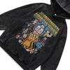 Cartoon Digital Direct Injection Printing Hoodie Autumn And Winter Washed Old American Retro Hooded Sweater Men And Women