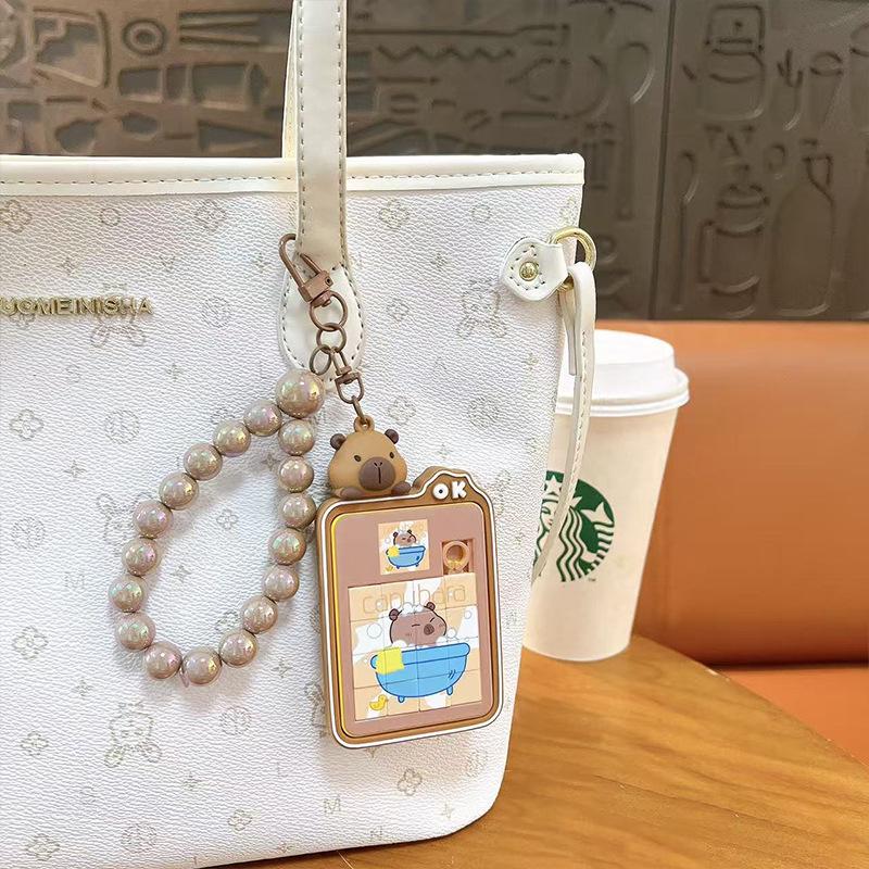 Porte-clés Puzzle Capybara Huarong Road:  Pendentif de Cartable Capybara Mignon et Petit Cadeau