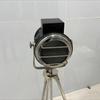 Nautical Nickel Finish and Black Wood Searchlight Chrome Tripod Home Décor Nautical Collectible Spotlight Floor Lamp