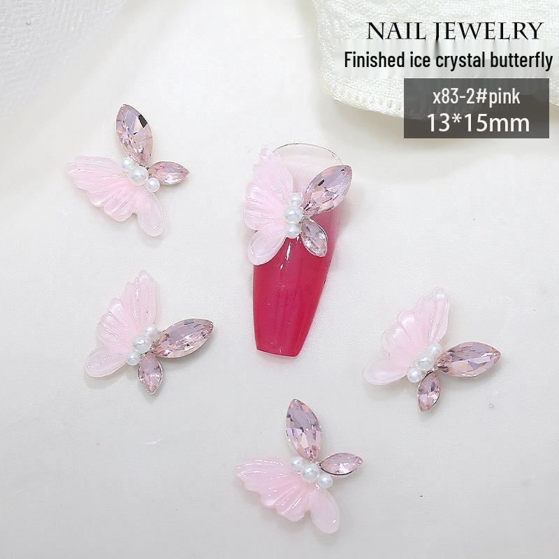 

Xiaohongshu Кристальная бабочка сплав нейл-арт с бриллиантом огранки «маркиз»