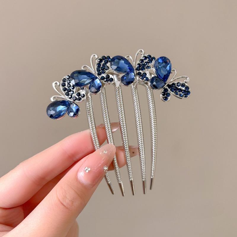 

Новая заколка для волос женская заколка для волос в виде диска U-образная фиксированная четырехзубая вставная расческа заколка для волос в древнем стиле цветочный головной убор