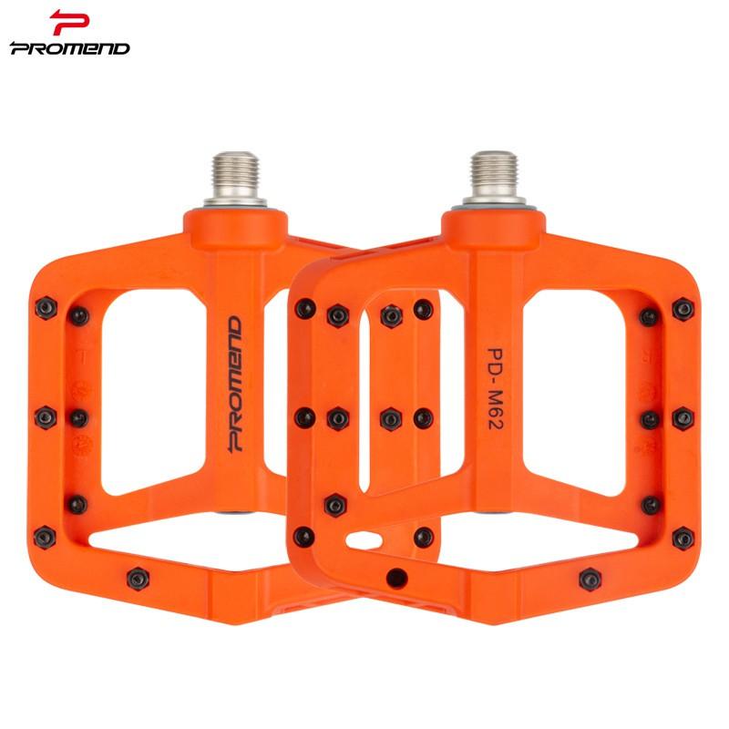 Mountain Bike Pedals With Nylon Body Triple Sealed Bearings Wide Anti-Slip Platform Off-Road Cycling