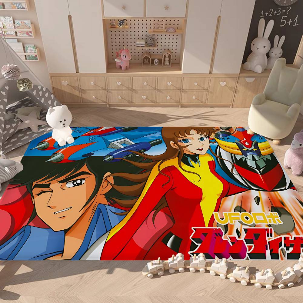 UFO ROBO GRENDIZER GOLDORAK Room Mats Cheaper Anti-slip Modern Living Room Balcony Printed Welcome Rug