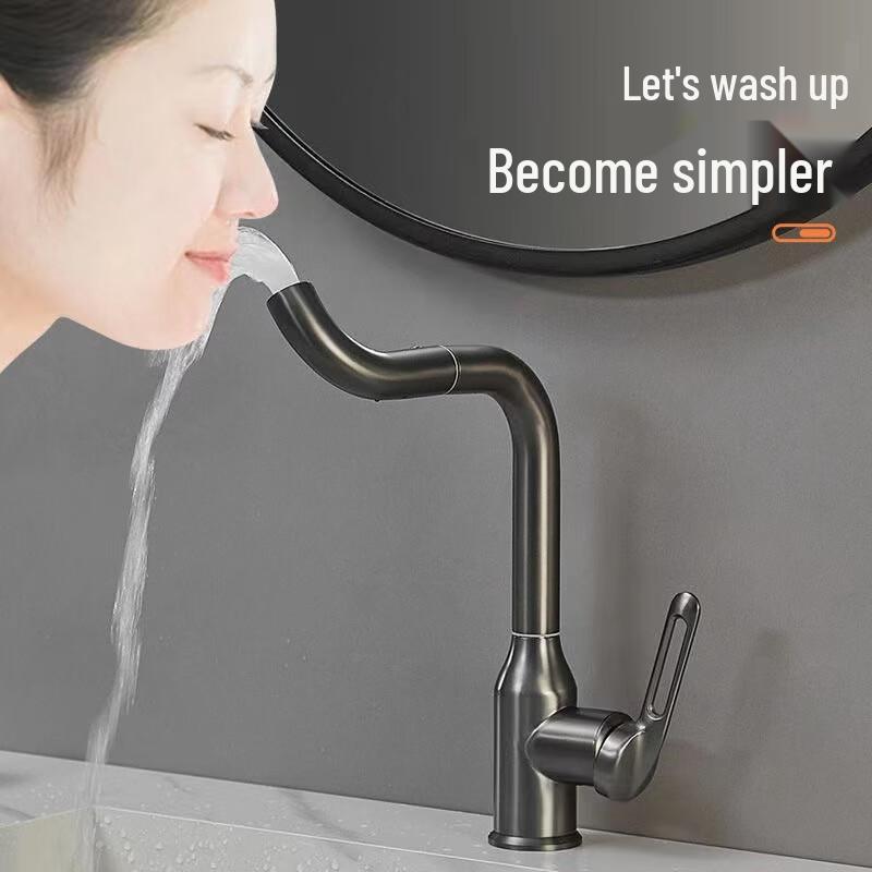 TLXT Gunmetal Stainless Steel Basin Faucet