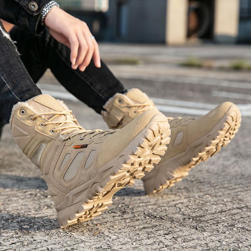 Men Tactical Boots Breathable Safety Unisex Anti-Slip Hunting Boot Motorcycle Size Plus Army Boots Desert Climbing Hiking Shoes