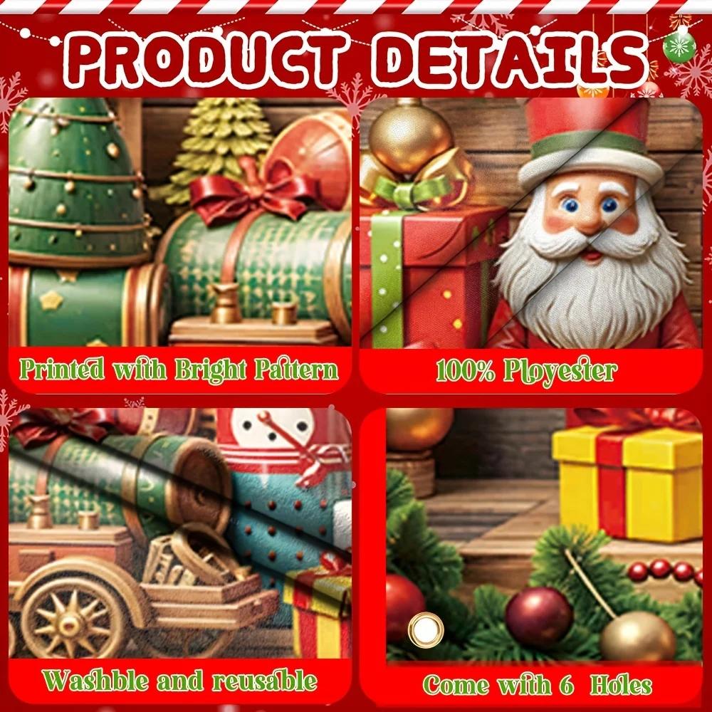 The perfect choice for home and outdoor holiday decoration with Santa Claus train garage door banners