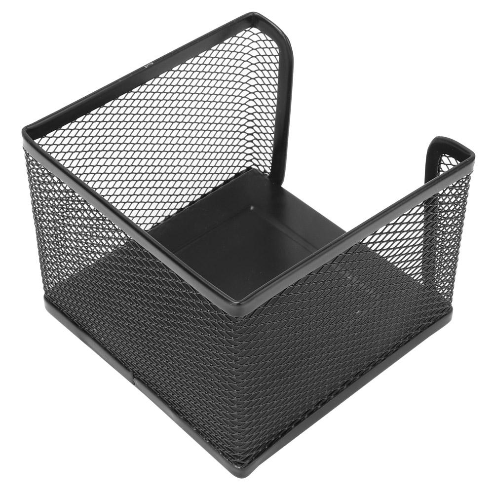 Office Business Metal Mesh Sticky Note Box Desk Shelf Card Holder Case Stand Organizer