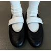 New Women's Mary Jane Shoes Female High Quality Leather Buckle Ballet Shoe for Women Round head Flat Cowhide Ladies Single Shoes