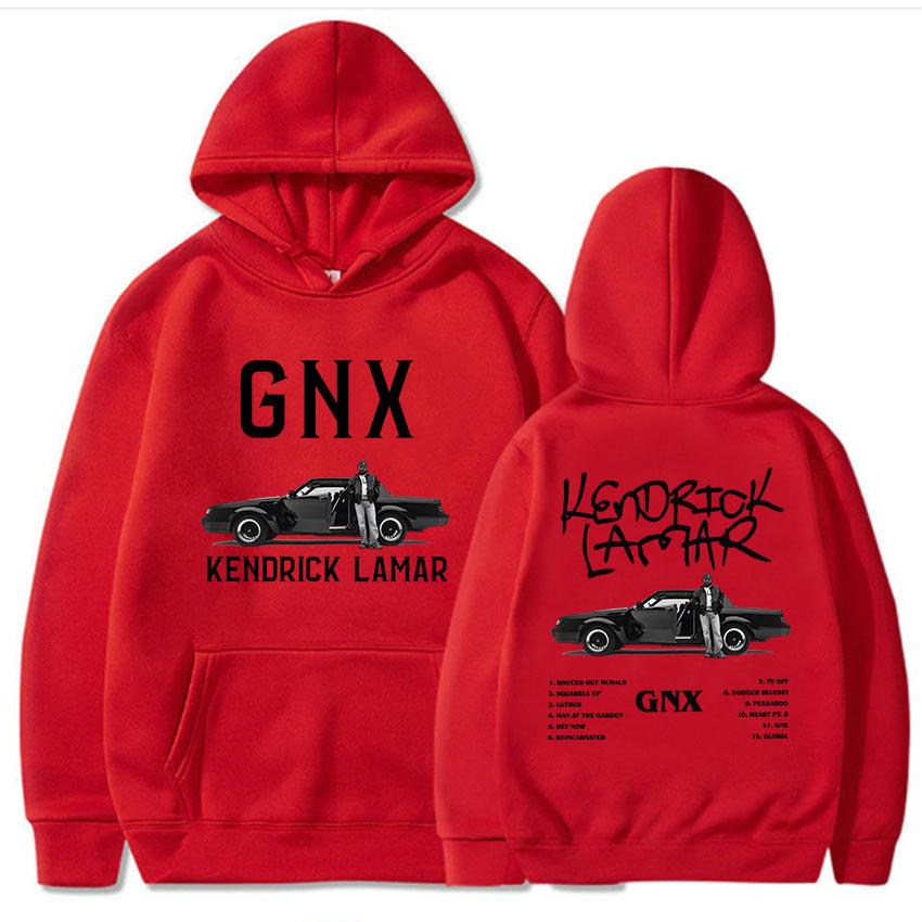 GNX Album Printing Hoodies Kendrick Lamar Rapper Rock Style Sweatshirts Unisex Streetwear Long Sleeve Hooded Men