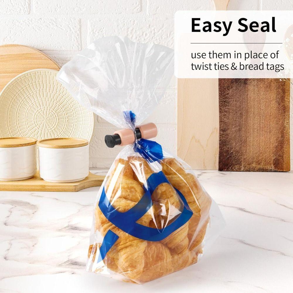 10pcs Plastic Squeeze and Lock Bread Bag Clips Fresh-Keeping Keeping Clamp Sealing Bag Clips Easy to Use Snack Seal Sealer Clamp
