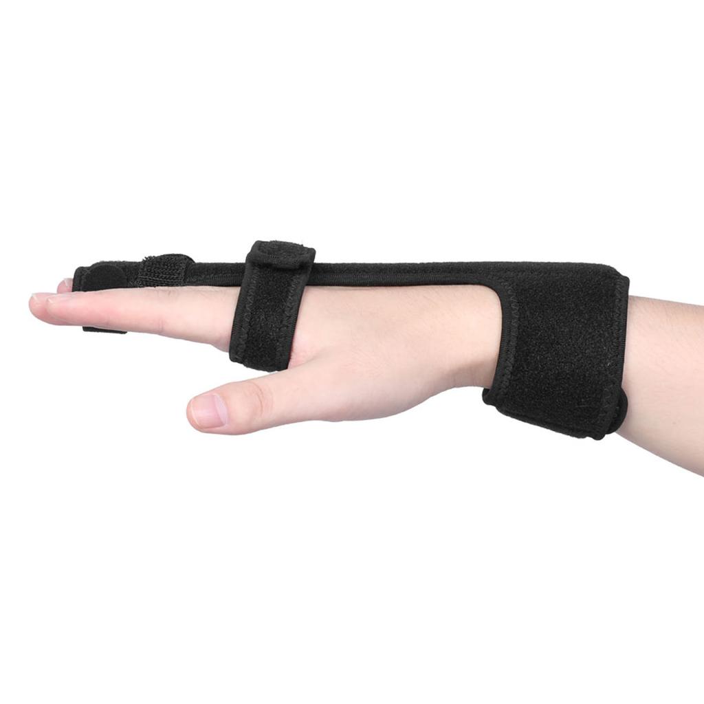 FBA Finger Guard Fracture Splint Fixed Sleeve Hammer Finger Rehabilitation Fixator Knuckle Finger Guard Black