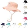 Baby Mädchen Kinder Sonnenhut mit einfarbigem lächelndem Gesicht Stickerei Design für Sommer Outdoor Schutz
