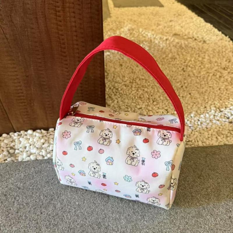 Cartoon Puppy Print Storage Cosmetic Wash Bags Large Capacity Portable Tote Bags Gifts