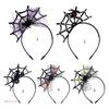 for Creative Web Hair Hoop Photoshoot Hair Holder Halloween Party Headwear for Children Adult Unisex