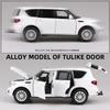 1/32 Nissan Patrol SUV Alloy Car Model Diecasts Metal Toy Vehicles Car Model Collection Simulation Sound and Light Kids Toy Gift