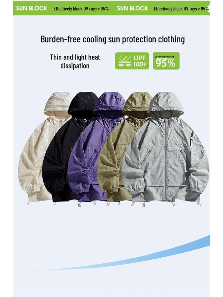 UPF50+ Lightweight Anti-UV Ice Silk Sun Protection Jacket for Outdoor Summer Activities