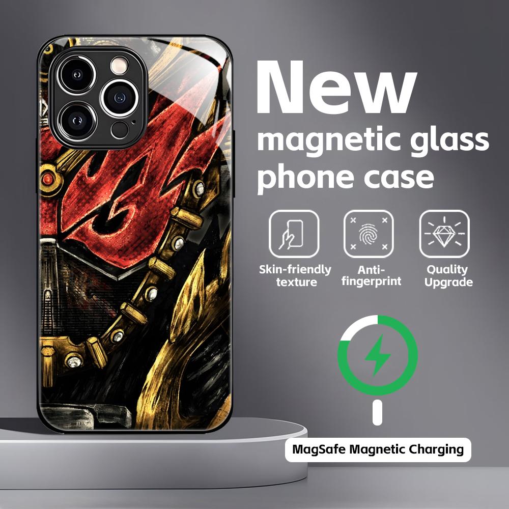 Kamen Rider  Phone Case For iPhone17 16 15 14 13 12 11 X XR XS 8 Plus Mini Pro Max Glass Magnetic Case
