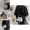 Fashion Solid Color Rhinestone Decoration Women Casual Shoulder Chain Bag For Street Style Womens Fashion