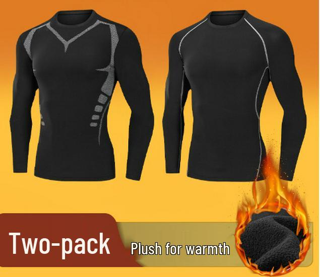 Men's Thermal Fleece Base Layer Set - Winter Velvet Running Sportswear