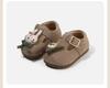 Scarpe per primi passi da bambino Primavera 2025: Scarpe in Pelle Antiscivolo con Suola Morbida e Decorazione Bambolina per Bambini e Bambine