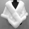 White Fur Shawl Jacket Women's Autumn Winter Faux Mink Fox Fur Dress Cheongsam Cloak Coats Thicken Warm Short Outwear